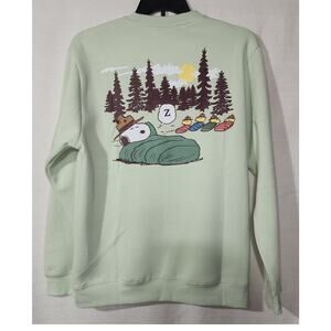 Snoopy men's green sweatshirt size Large NWT